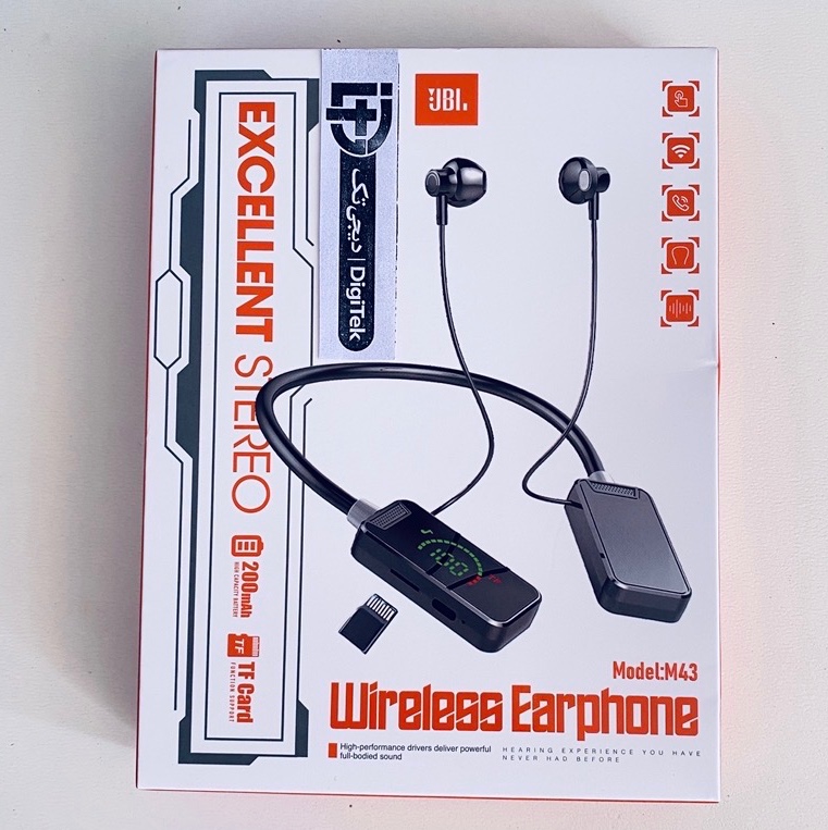 هدفون گردنی JBL M43 ، بلوتوث 5.3 و پشتیبانی از کارت حافظه(تک و عمده)