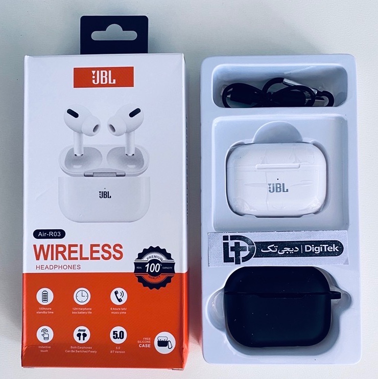 ایرپاد بلوتوثی JBL Air-R03، کیفیت بالا ، TWS و بلوتوث 5.0(تک وعمده)